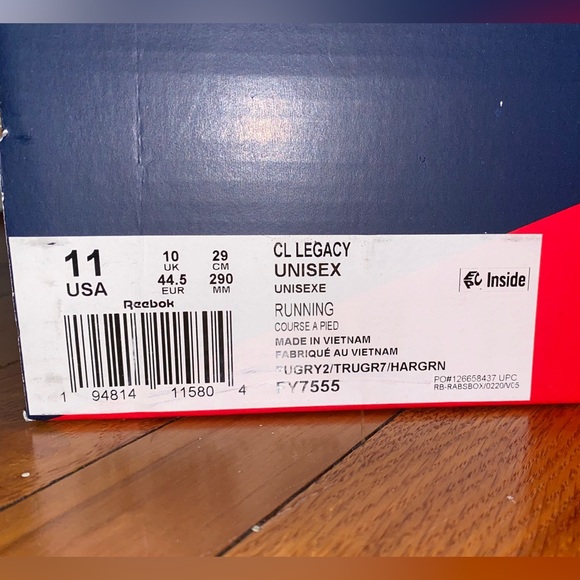 REEBOK CL LEGACY SNEAKERS - PURE GREY (SIZE 11) - Picture 11 of 12